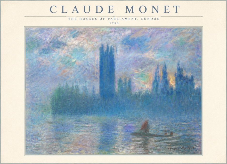 Monet The Houses of Parliament, London I No5 - Juliste