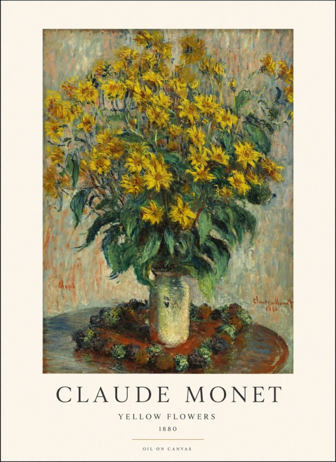 Monet Yellow Flowers No1 - Juliste