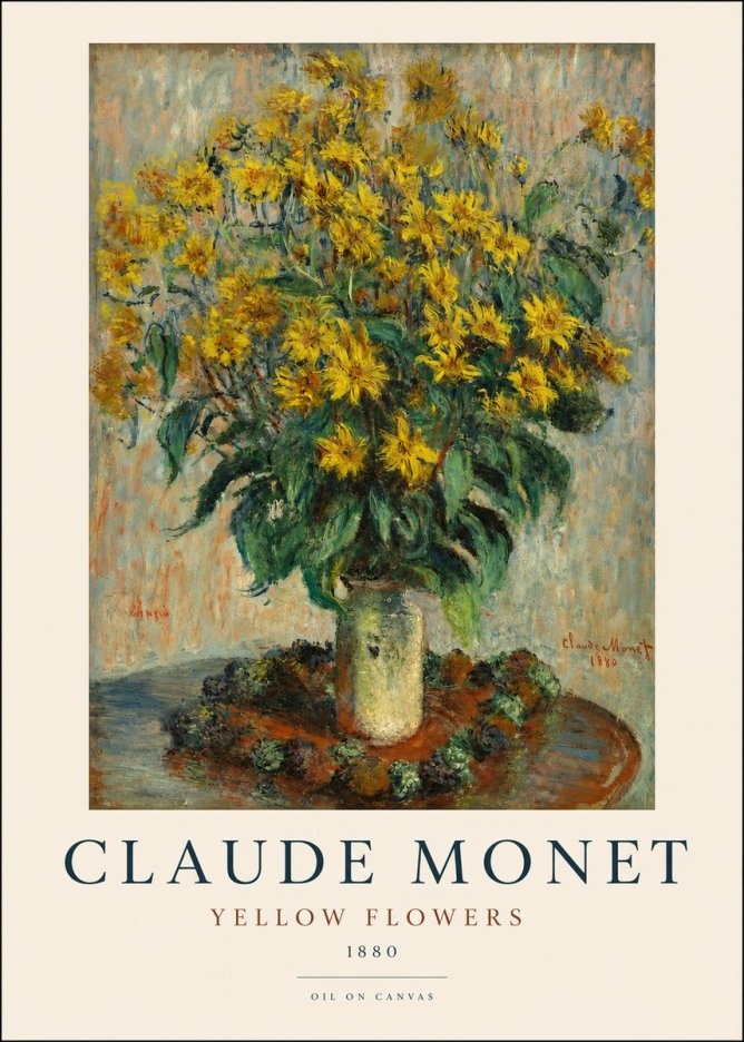 Monet Yellow Flowers No3 - Juliste
