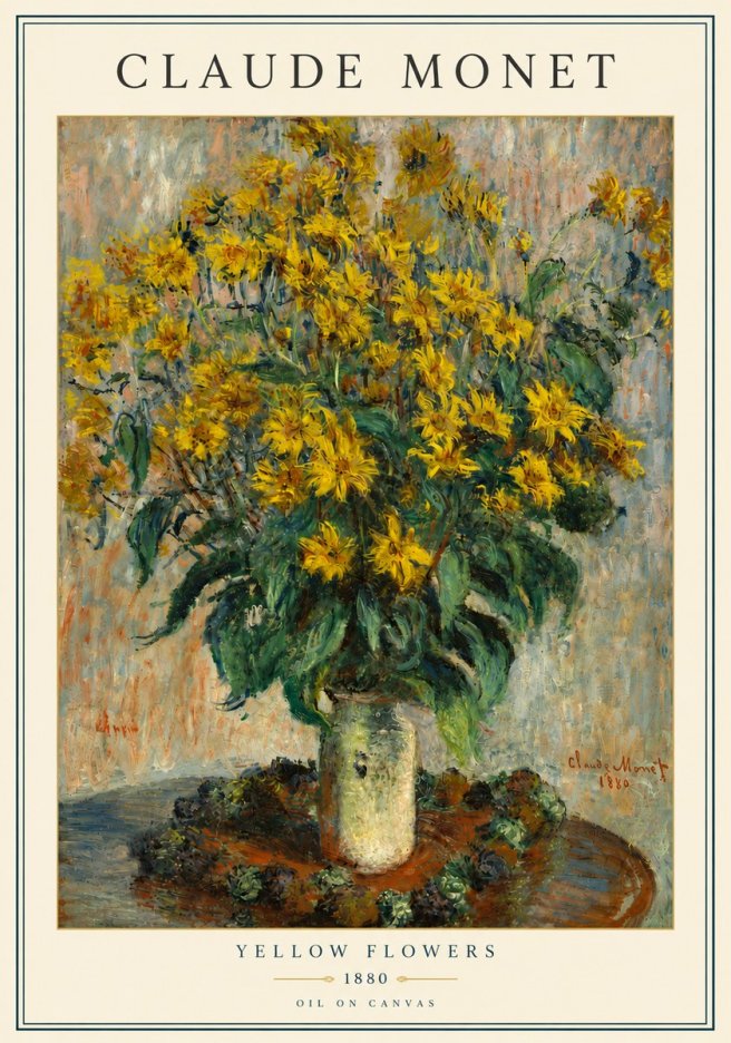 Monet Yellow Flowers No4 - Juliste