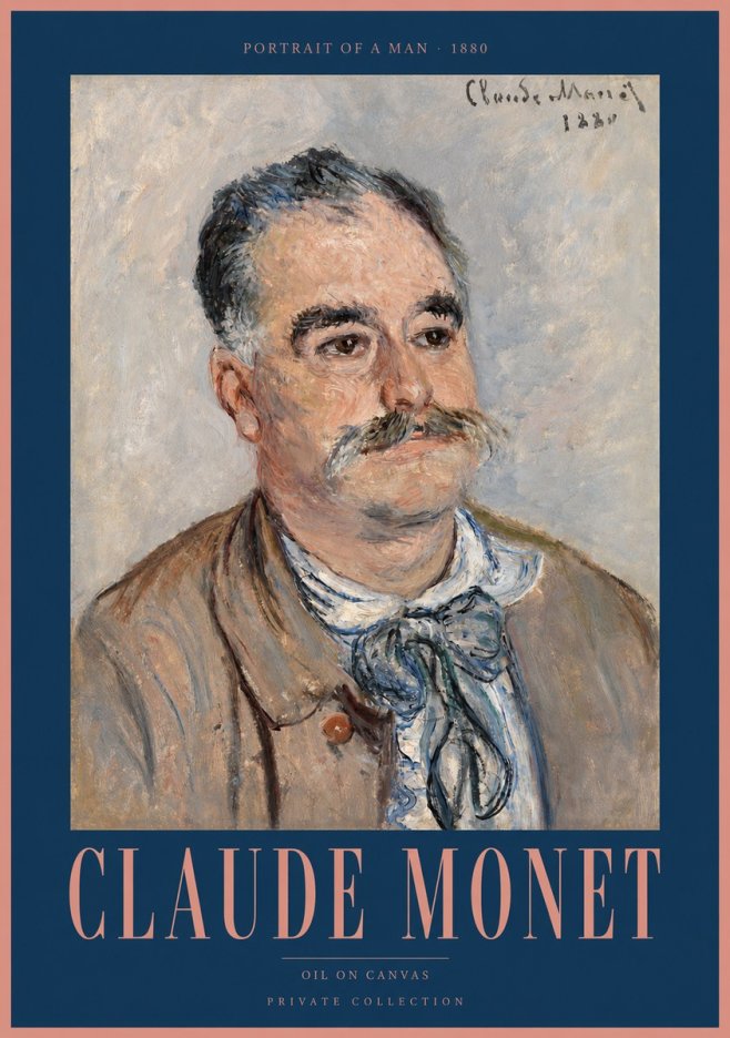 Monet Portrait of a Man No2 - Juliste