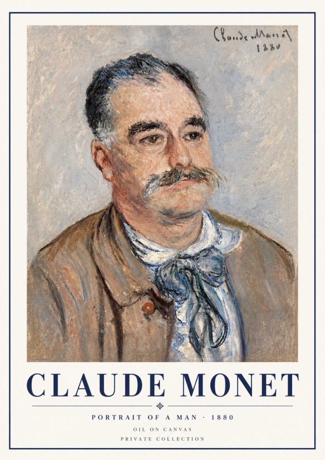 Monet Portrait of a Man No4 - Juliste