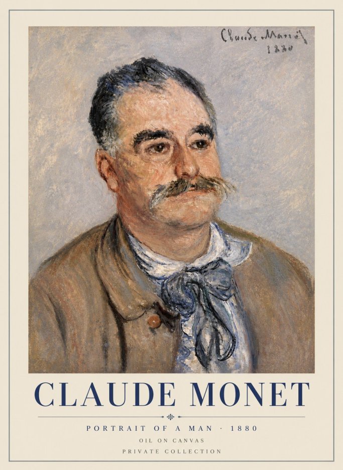 Monet Portrait of a Man No6 - Juliste