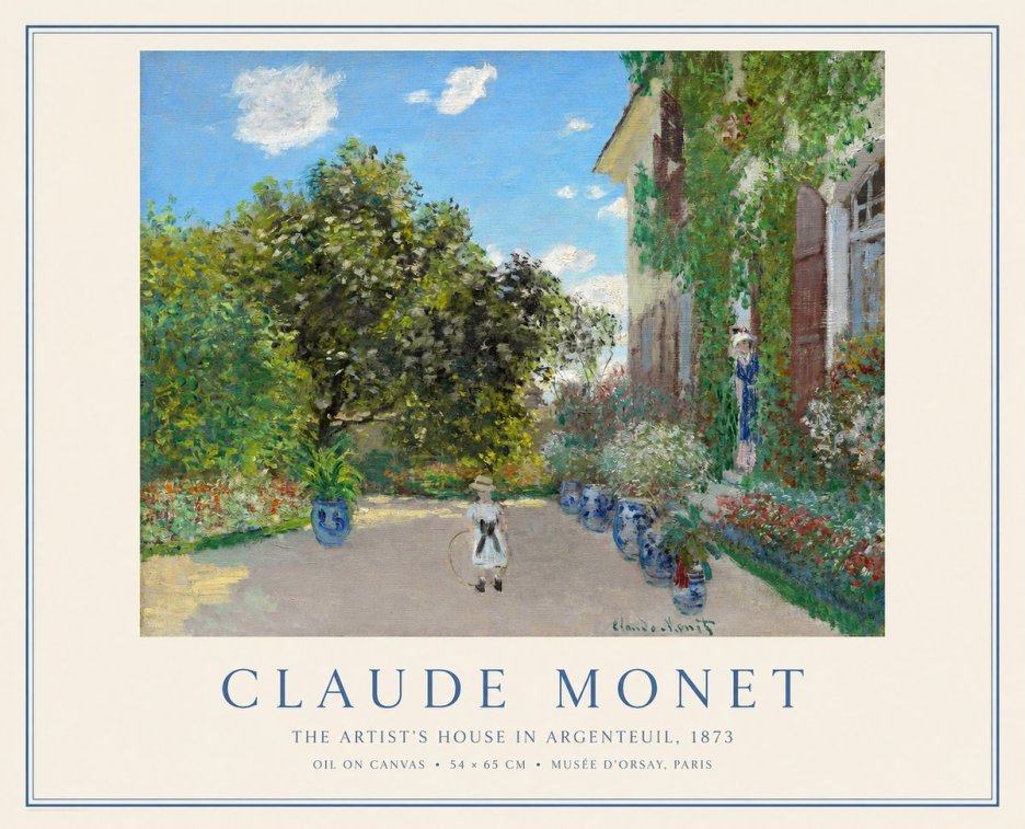 Monet The Artist's House in Argenteuil, 1873 No1 - Juliste