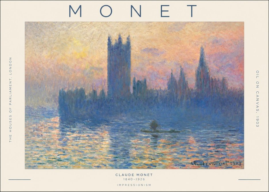 Monet The Houses of Parliament, London II No2 - Juliste