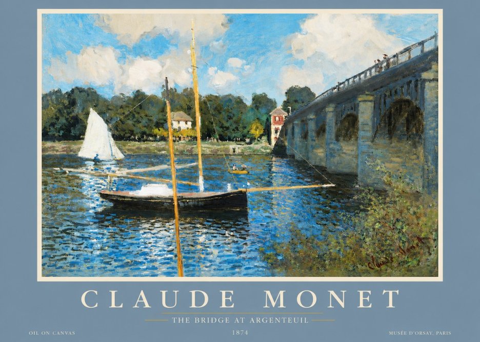 Monet The Bridge at Argenteuil I No2 - Juliste