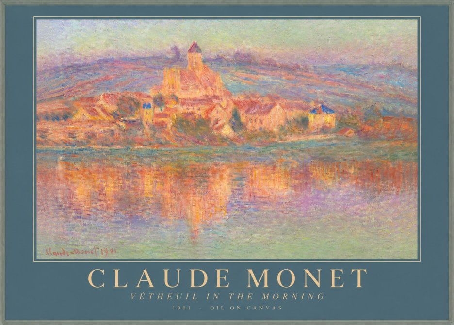 Monet Vétheuil in the Morning No2 - Juliste