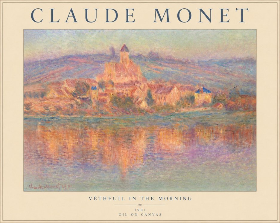 Monet Vétheuil in the Morning No4 - Juliste