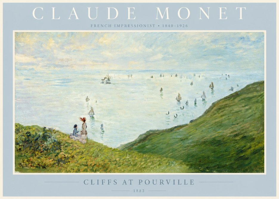 Monet Cliffs at Pourville I No4 - Juliste
