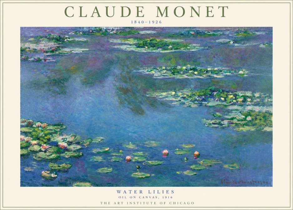 Monet Water Lilies I No3 - Juliste