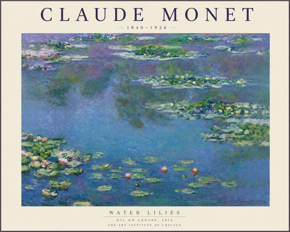 Monet Water Lilies I No4 - Juliste