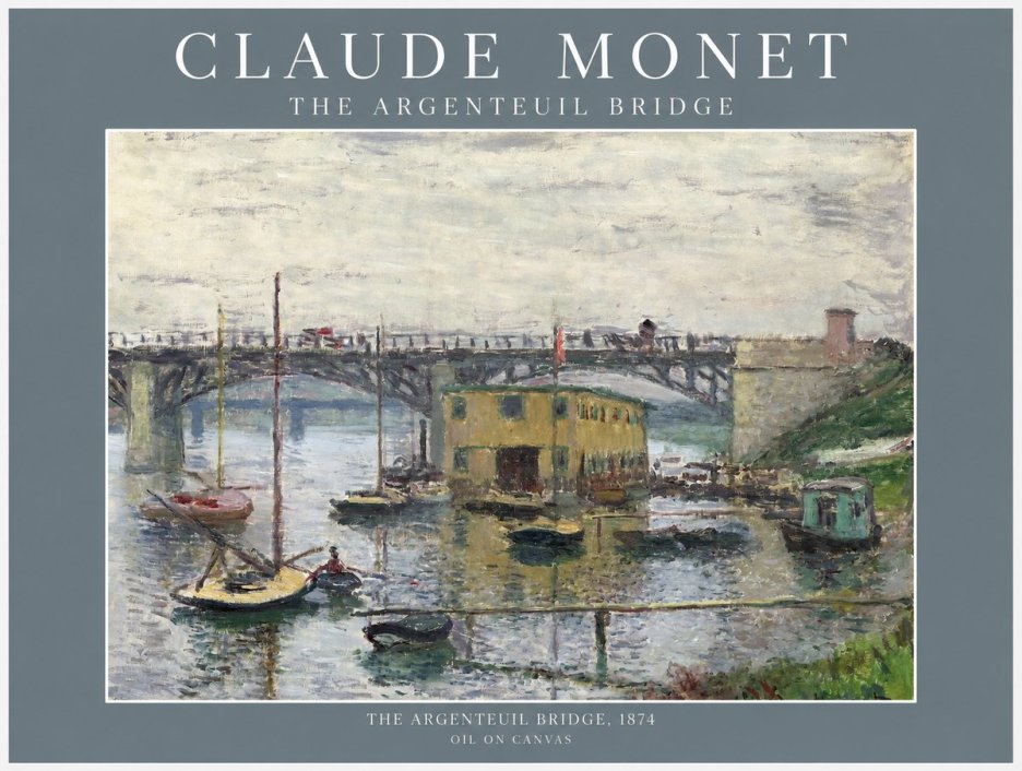 Monet The Argenteuil Bridge No1 - Juliste