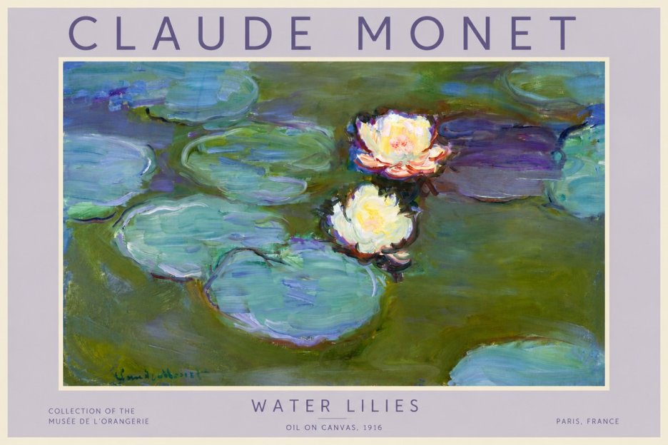 Monet Water Lilies II No4 - Juliste