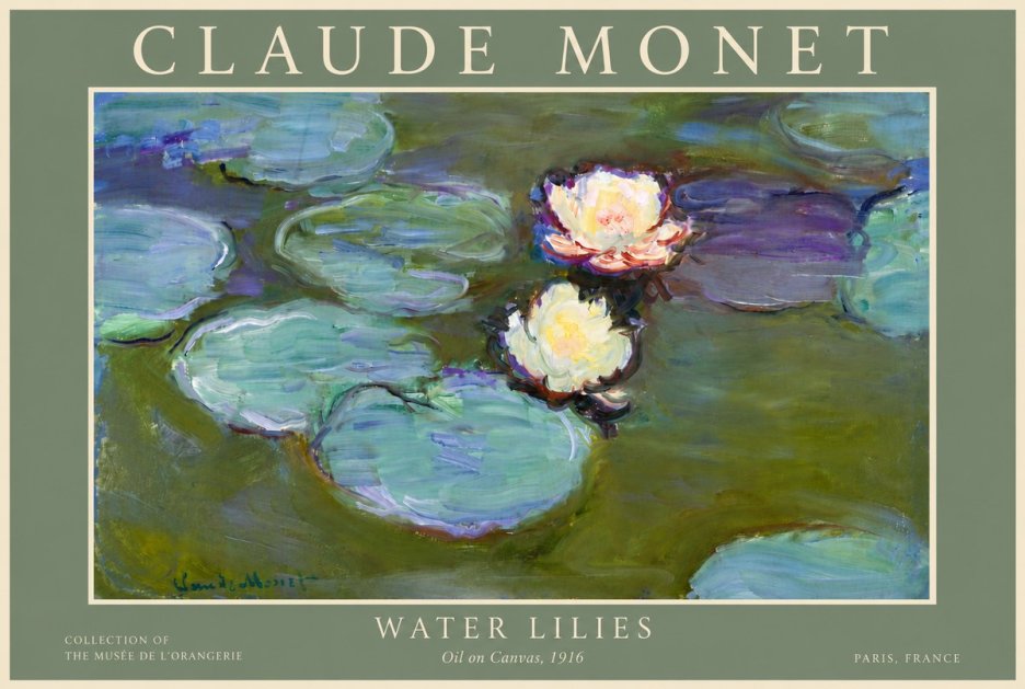Monet Water Lilies II No6 - Juliste