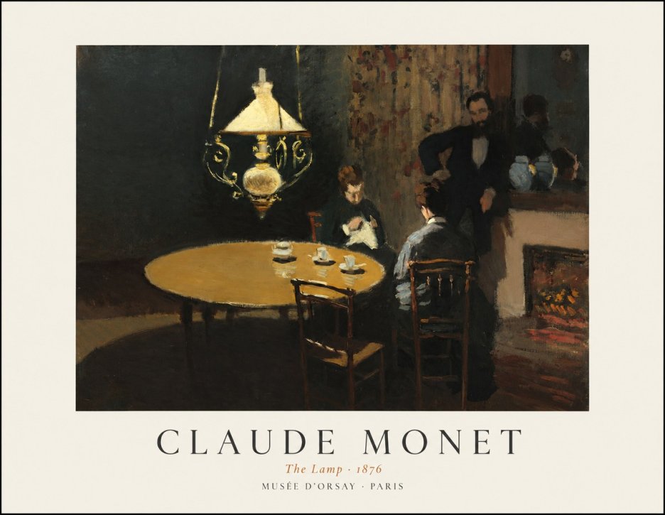 Monet The Lamp No1 - Juliste