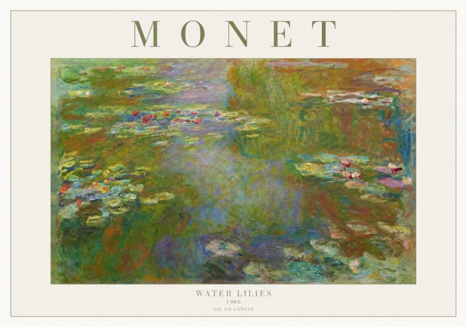 Monet Water Lilies III No1 - Juliste