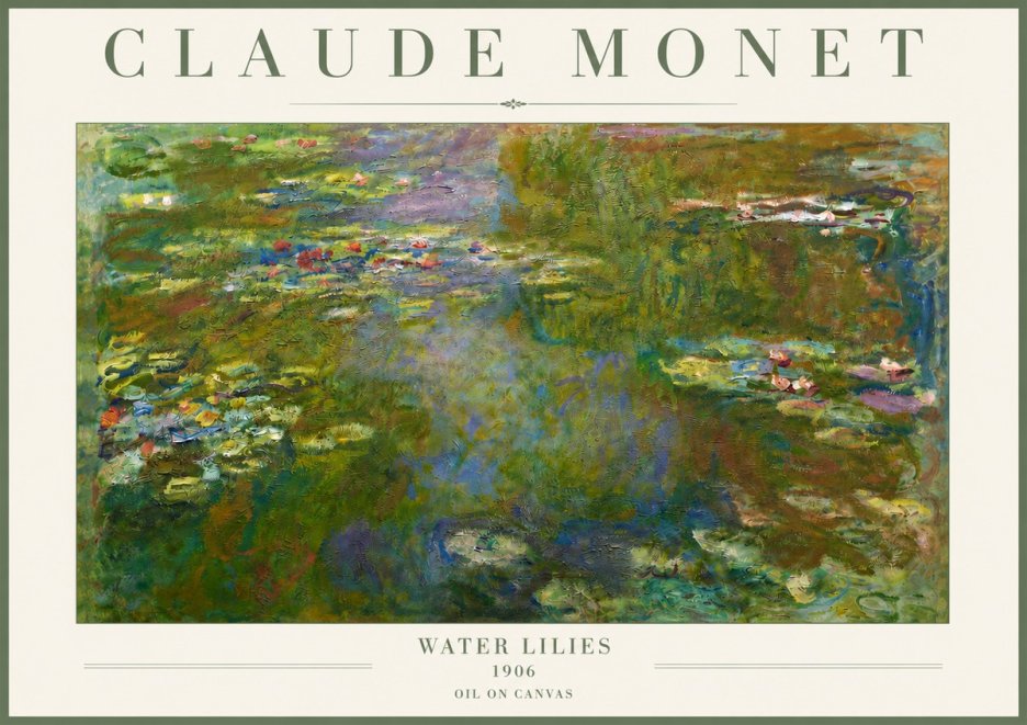 Monet Water Lilies III No4 - Juliste