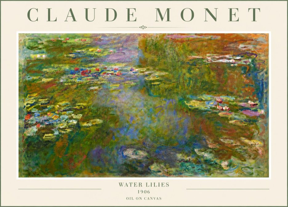 Monet Water Lilies III No6 - Juliste