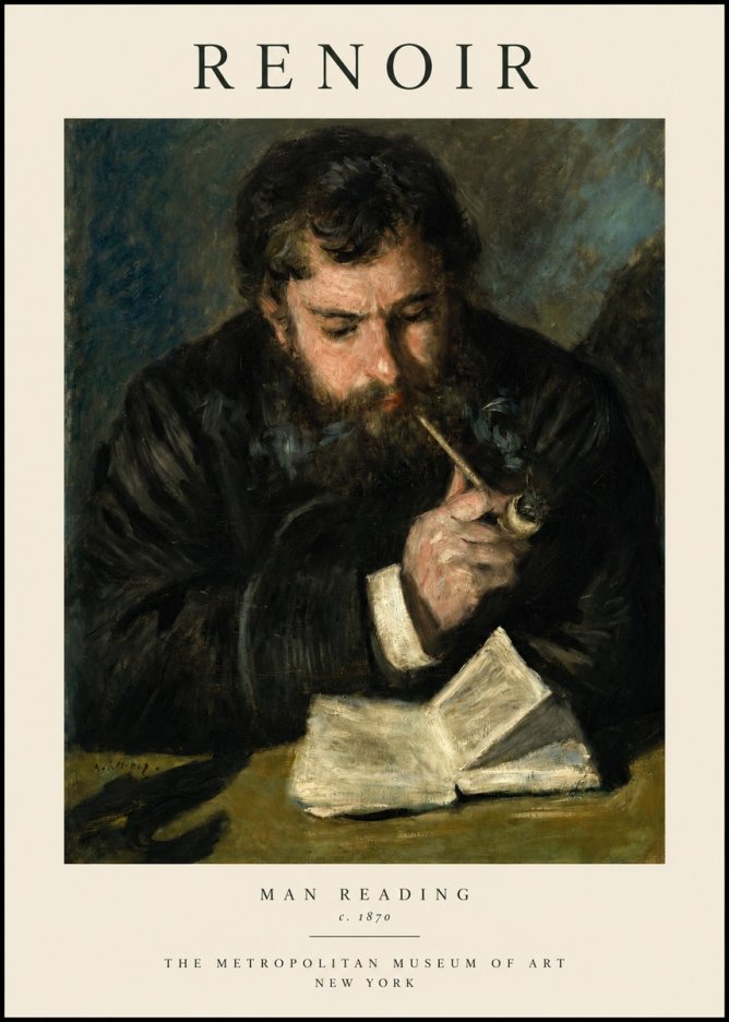 Renoir Man Reading No1 - Juliste