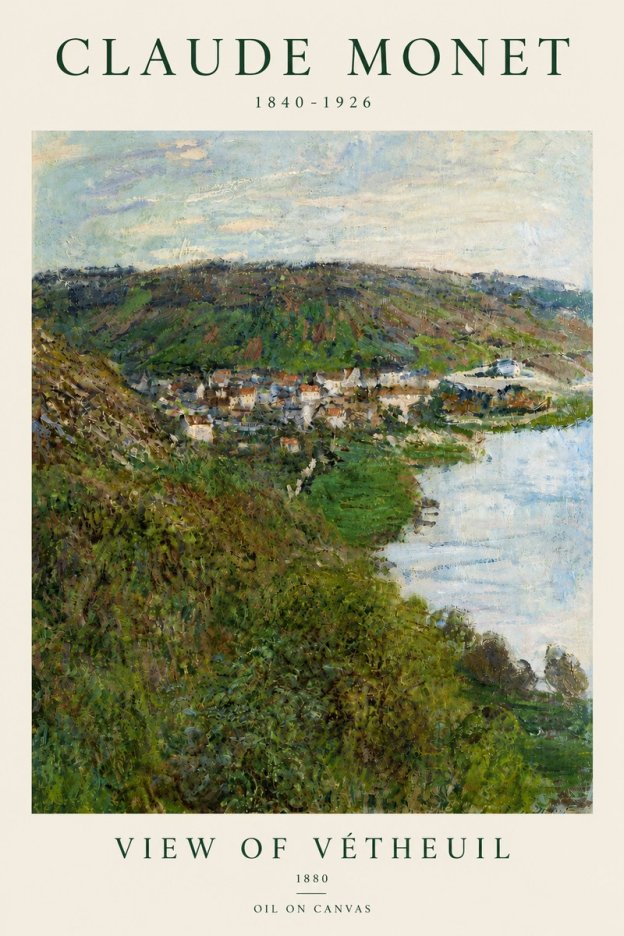 Monet View of Vétheuil II No5 - Juliste