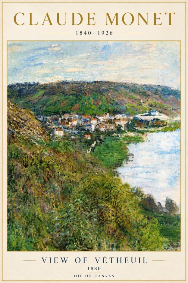 Monet View of Vétheuil II No6 - Juliste
