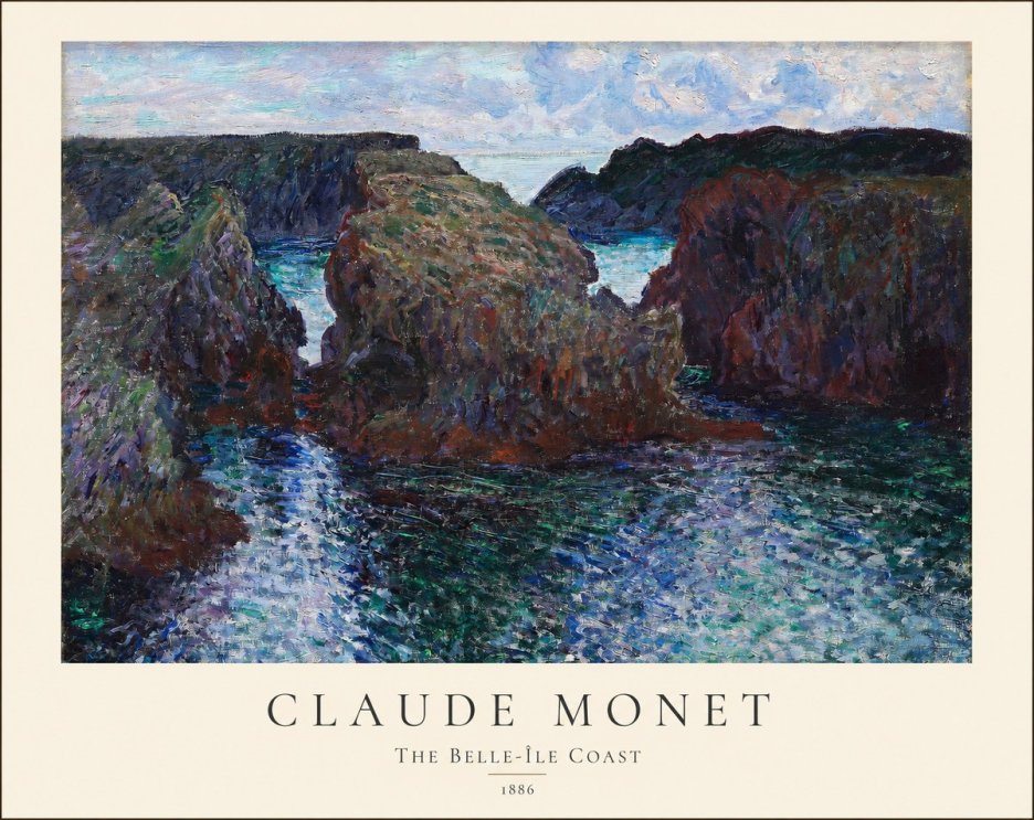 Monet The Belle-île Coast No1 - Juliste