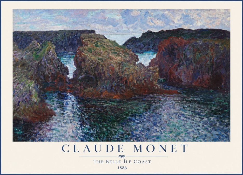 Monet The Belle-île Coast No4 - Juliste