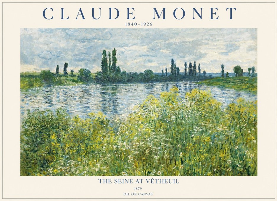 Monet The Seine at Vétheuil No1 - Juliste