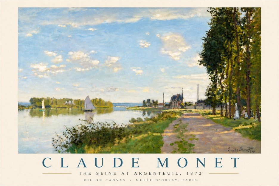 Monet The Seine at Argenteuil No6 - Juliste