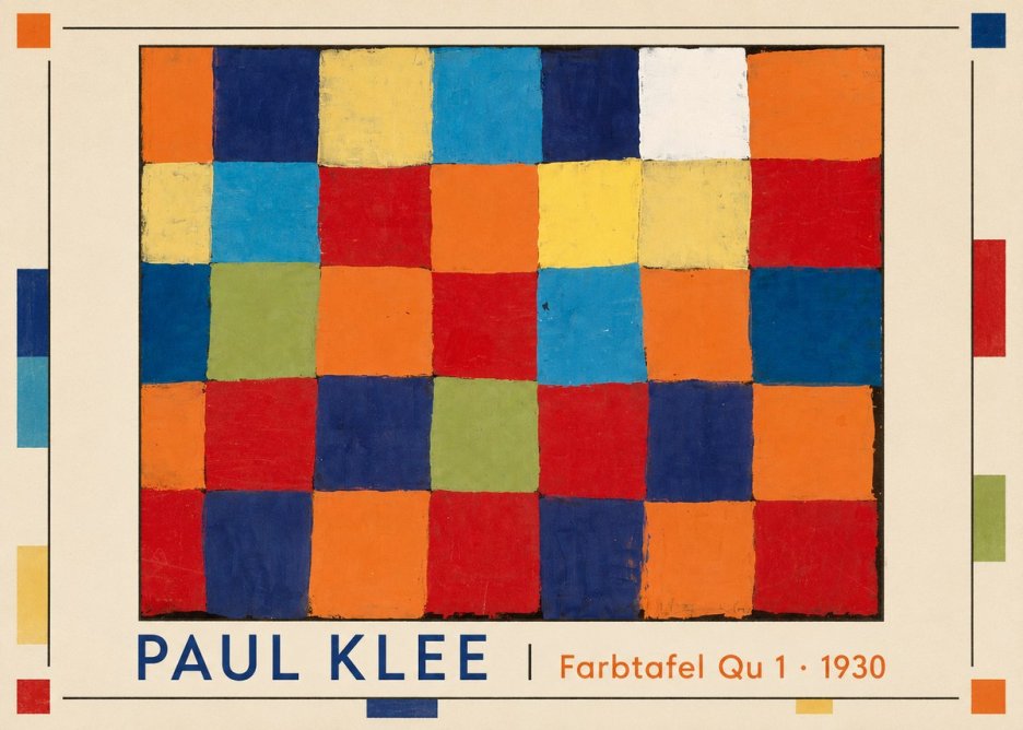 Paul Klee Farbetafel Qu 1 · 1930 No1 - Juliste