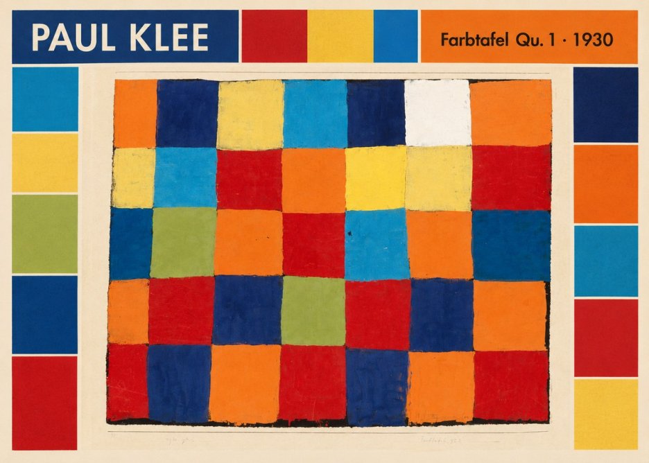 Paul Klee Farbetafel Qu 1 · 1930 No2 - Juliste
