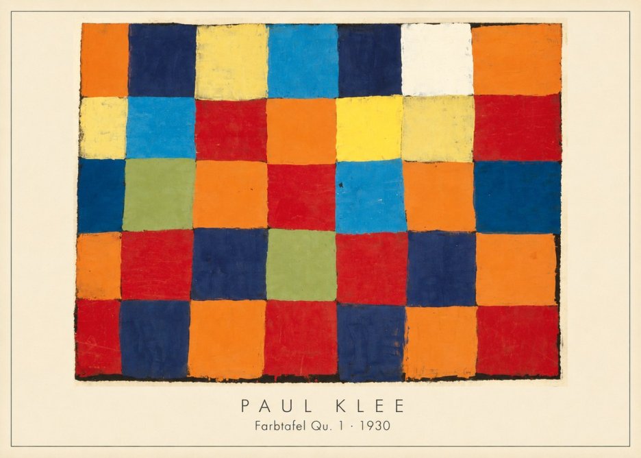 Paul Klee Farbetafel Qu 1 · 1930 No3 - Juliste