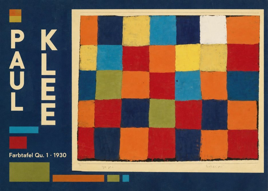 Paul Klee Farbetafel Qu 1 · 1930 No4 - Juliste