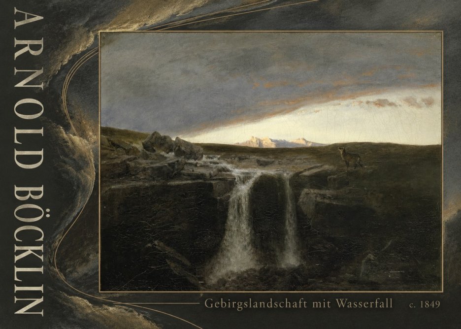 Arnold Böcklin Gebirgslandschaft Mit Wasserfall No5 - Juliste