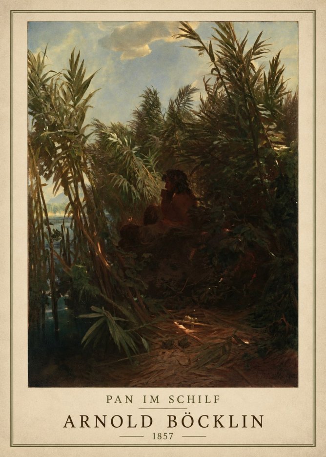 Arnold Böcklin Pan Im Schilf No1 - Juliste