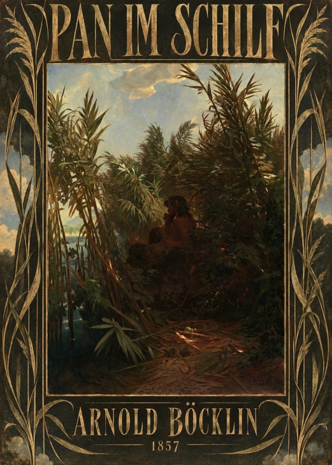 Arnold Böcklin Pan Im Schilf No5 - Juliste
