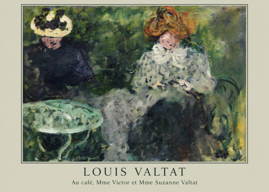 Louis Valtat Au Café, Mme Victor Et Mme Suzanne Valtat No4 - Juliste