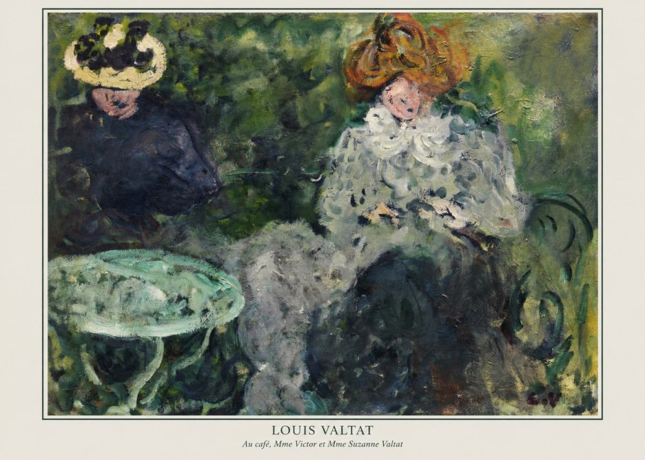Louis Valtat Au Café, Mme Victor Et Mme Suzanne Valtat No6 - Juliste