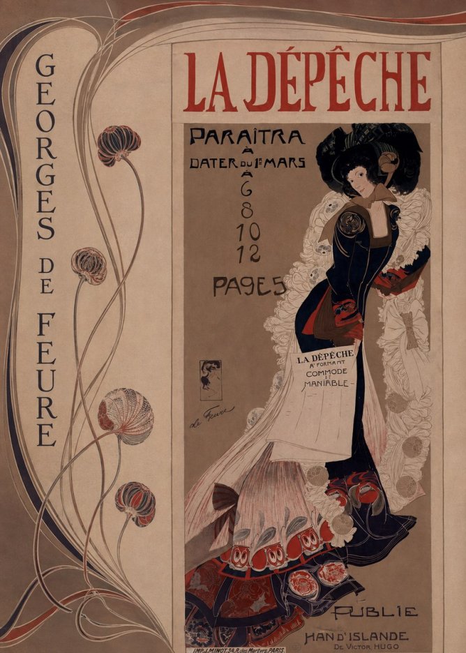 Georges de Feure La Dépêche - Han D'islande No2 - Juliste