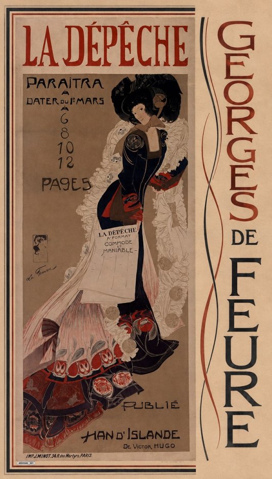 Georges de Feure La Dépêche - Han D'islande No5 - Juliste