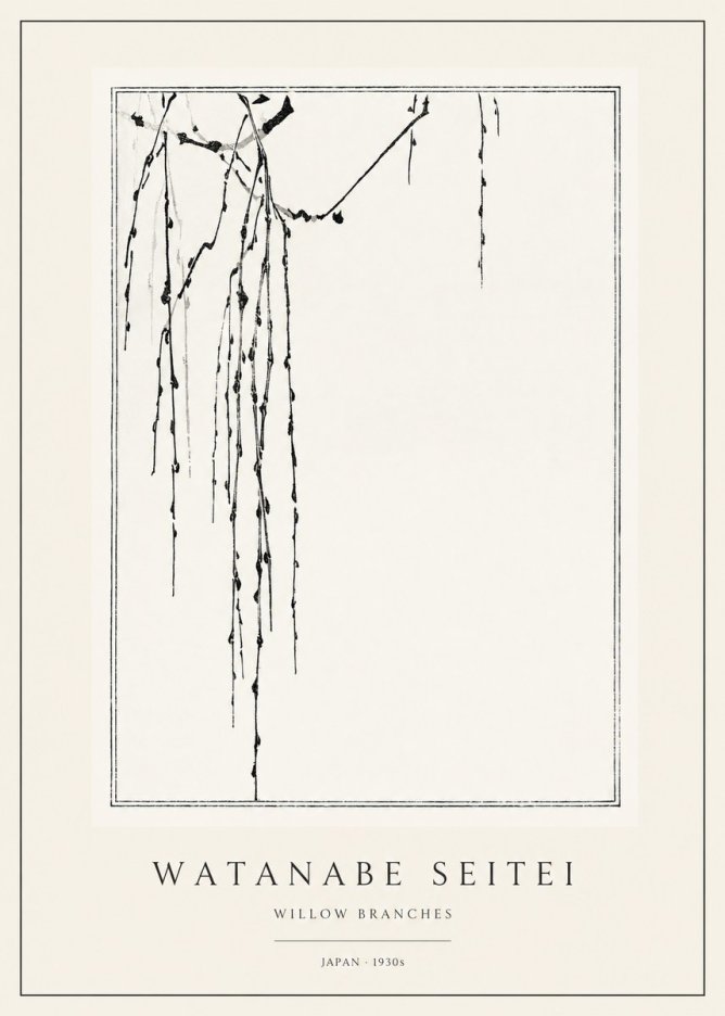 Watanabe Seitei Willow Branches I No1 - Juliste