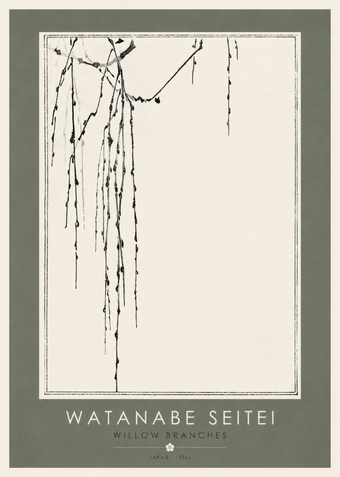 Watanabe Seitei Willow Branches I No2 - Juliste