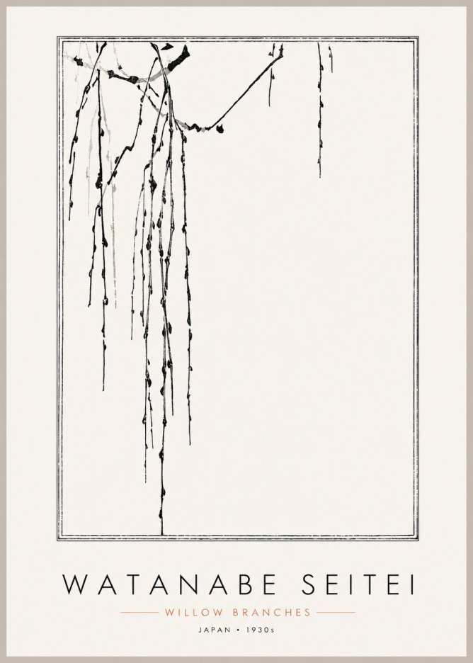 Watanabe Seitei Willow Branches I No3 - Juliste