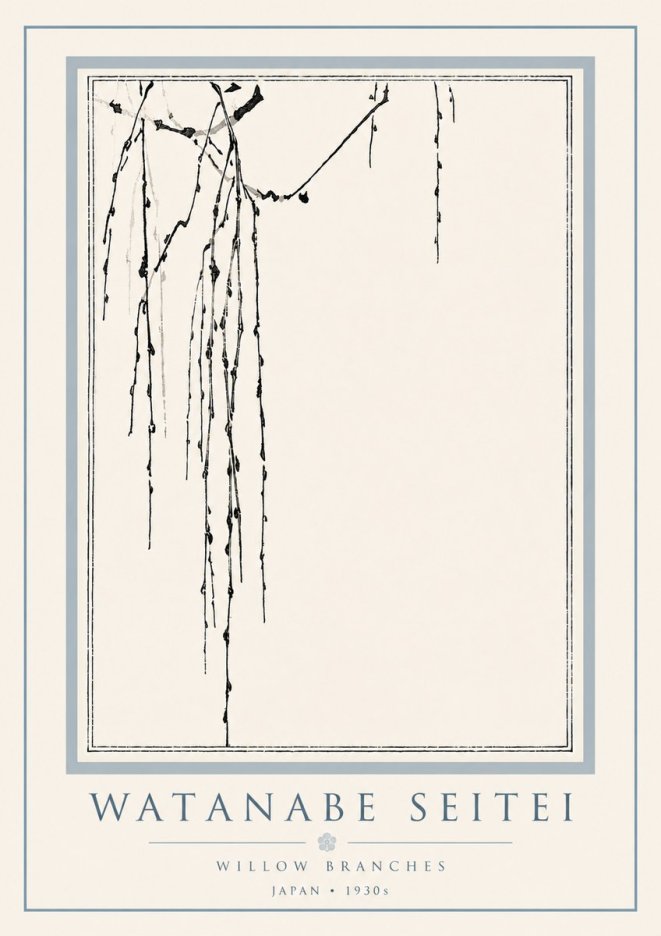Watanabe Seitei Willow Branches I No6 - Juliste