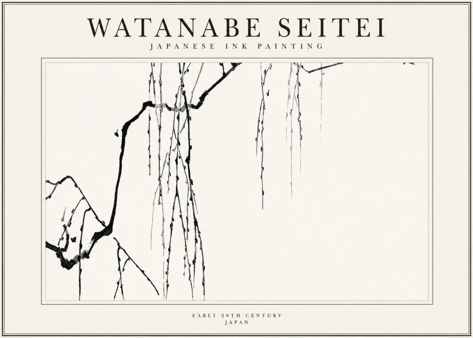 Watanabe Seitei Willow Branches II No1 - Juliste
