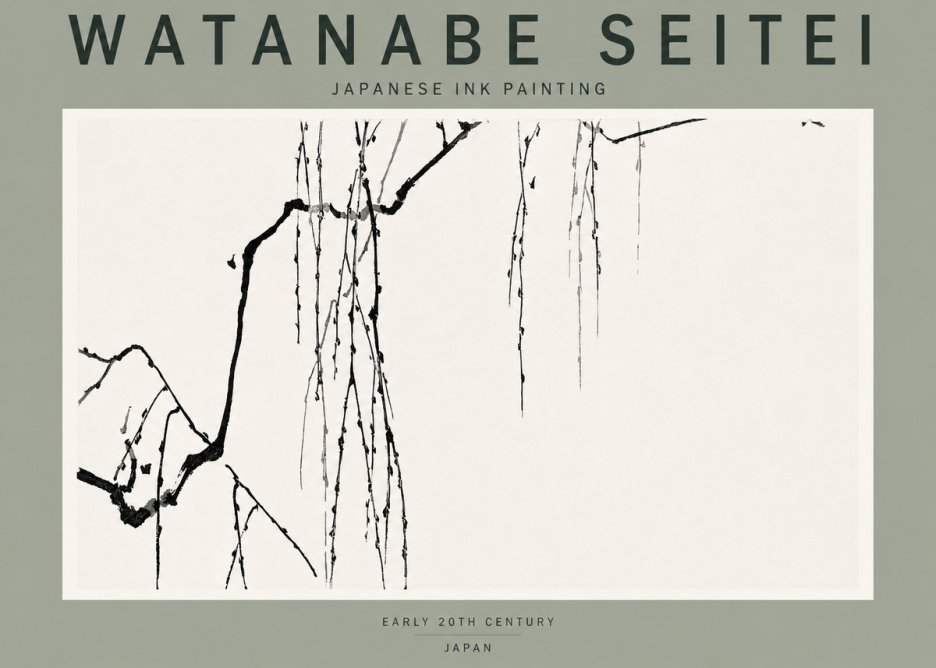 Watanabe Seitei Willow Branches II No2 - Juliste