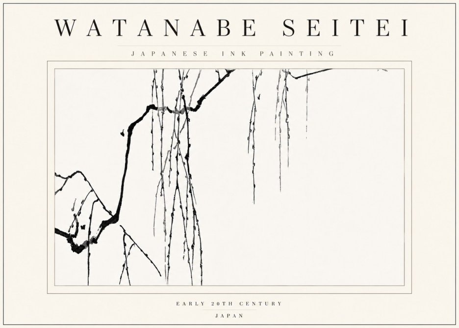 Watanabe Seitei Willow Branches II No5 - Juliste
