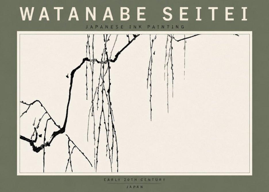 Watanabe Seitei Willow Branches II No6 - Juliste