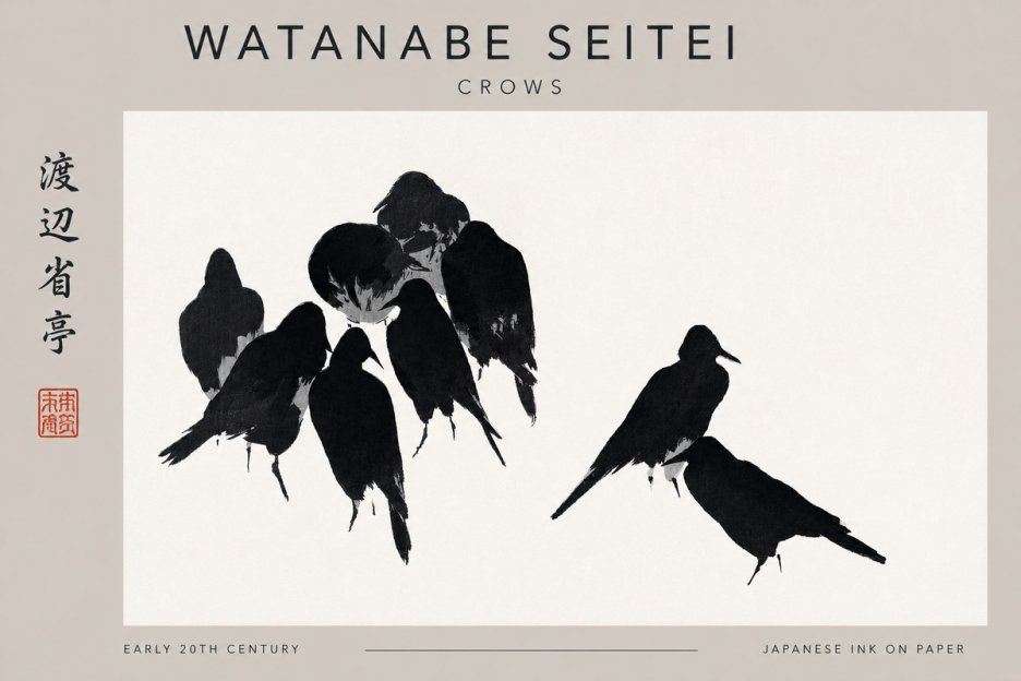 Watanabe Seitei Crows No3 - Juliste