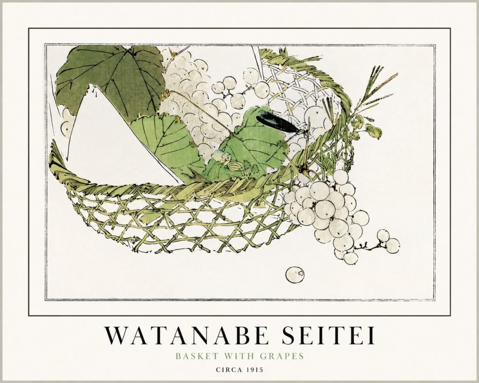 Watanabe Seitei Basket with Grapes No1 - Juliste